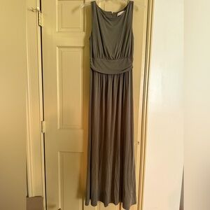 Loft olive green maxi dress